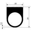 Door seal profile EPDM solid rubber 65 black 3600 L=25m
